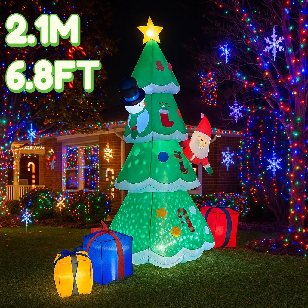 Outdoor Lighting Tree - Model Tiup Pohon Natal Manusia Salju
