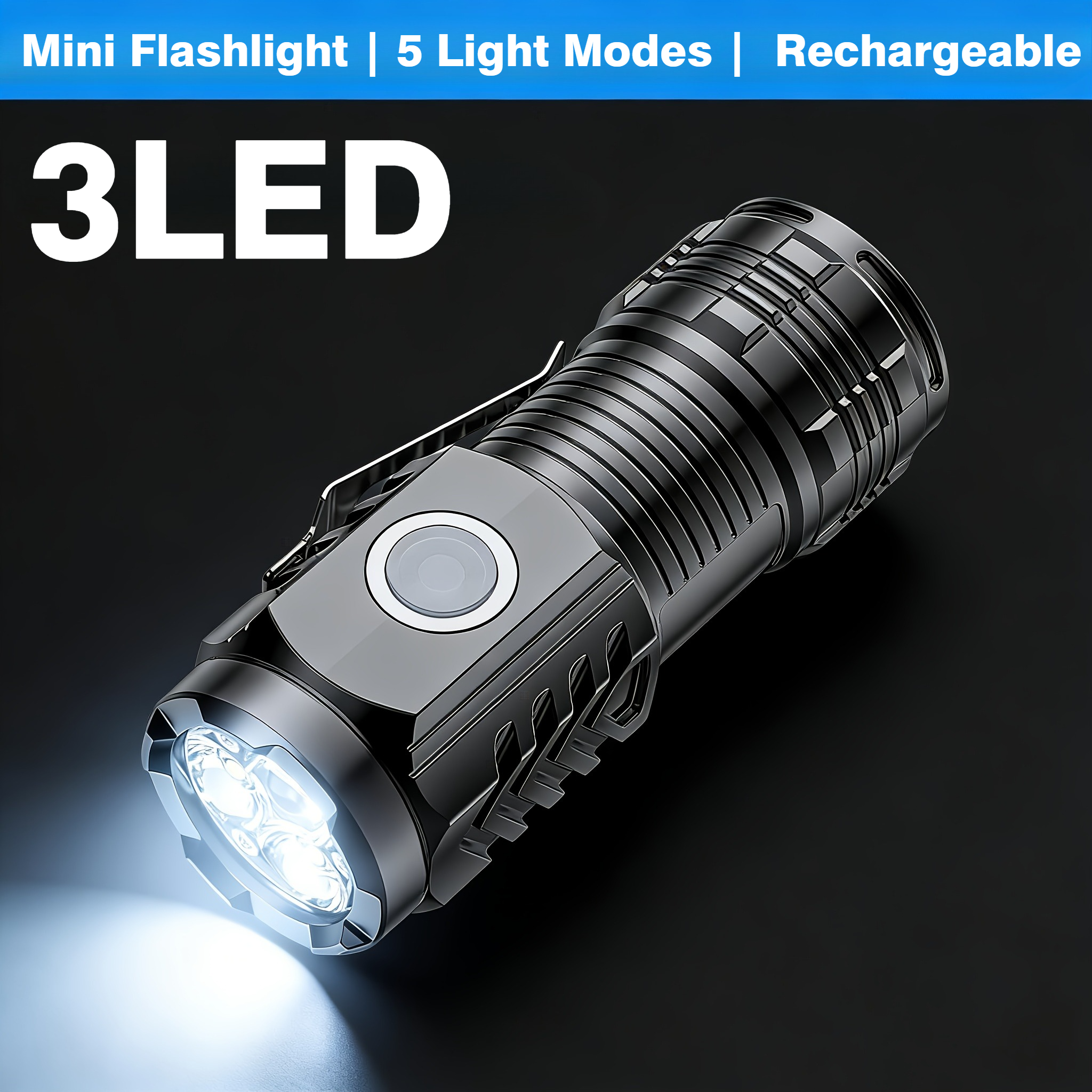 Outdoor Lighting Nearby - Senter Genggam Mini 3 LED Portabel,