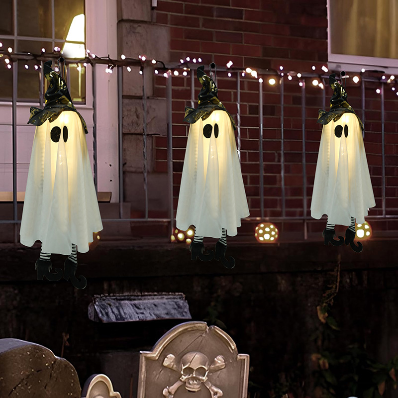 Outdoor Lighting Tree - Dekorasi Hantu Gantung Halloween, Lampu Topi