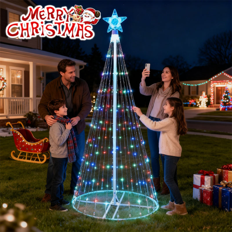 Outdoor Lighting Tree - Lampu String LED Tenaga Surya Desain