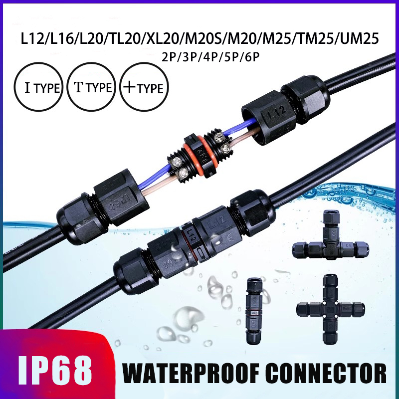 Outdoor Lighting Junction - IP68 Konektor Tahan Air Kabel Lampu