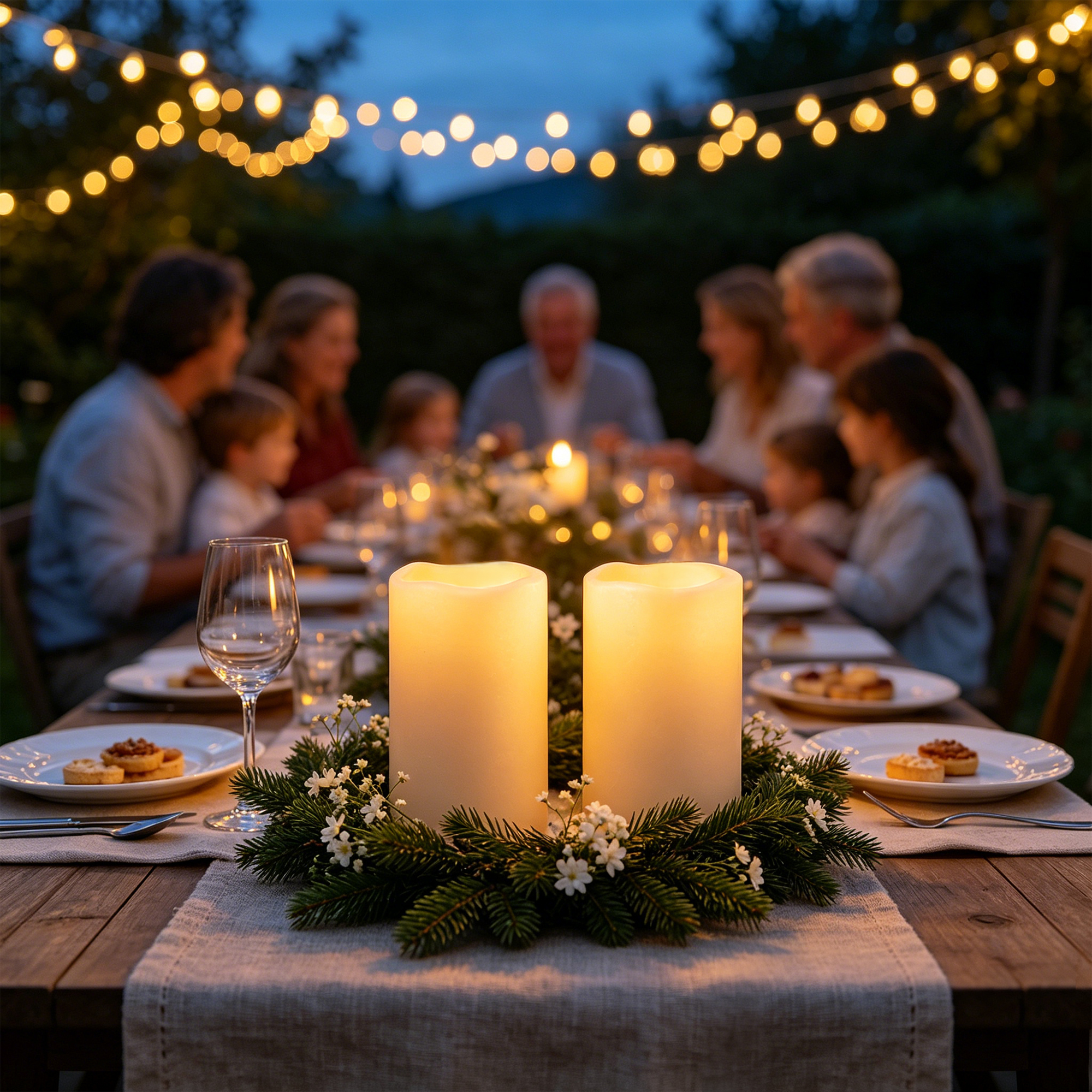 Outdoor Lighting Battery Operated - Lilin Pilar LED Tanpa Api Tahan