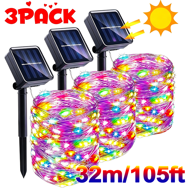 Outdoor Lighting Xmas - Lampu Tali Surya LED Luar Ruangan