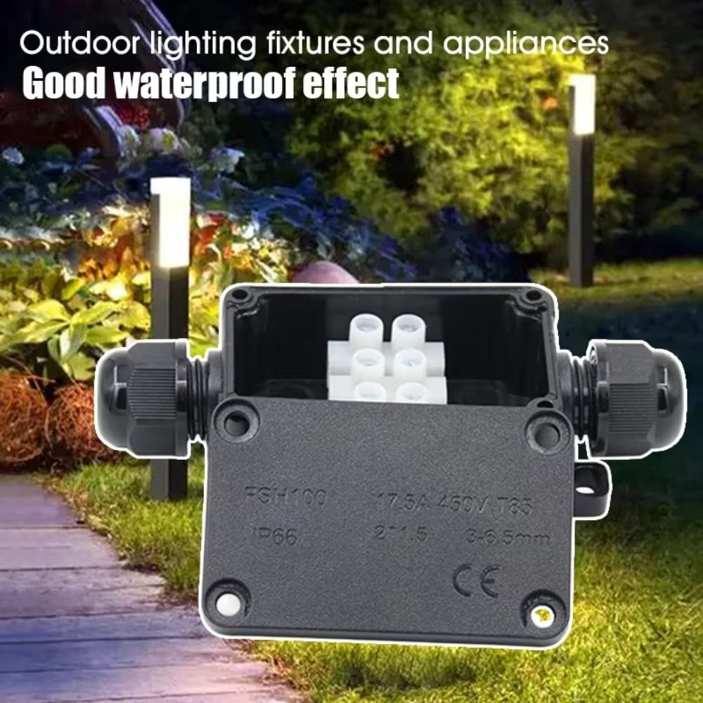 Outdoor Lighting Junction - Kotak Sambungan IP66 Tahan Lama 2-Arah