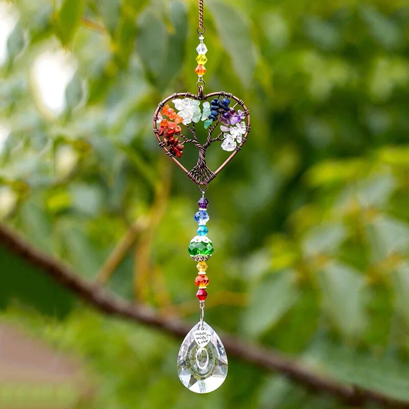 Outdoor Lighting Tree - 1 buah liontin kaca kristal pohon
