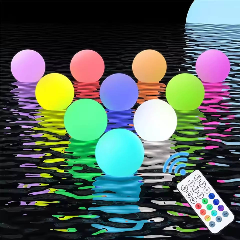 Outdoor Lighting Permanent - 1-4 Buah Lampu Kolam Renang Mengambang