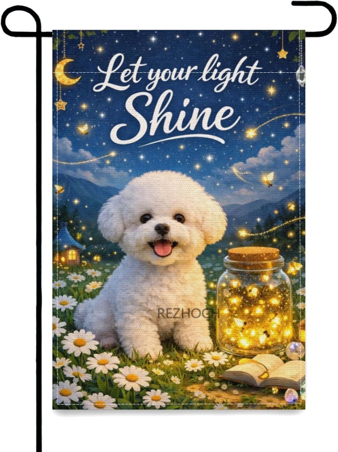 Outdoor Lighting For Your Yard - Bendera Taman Bichon Frise Lucu 12x18