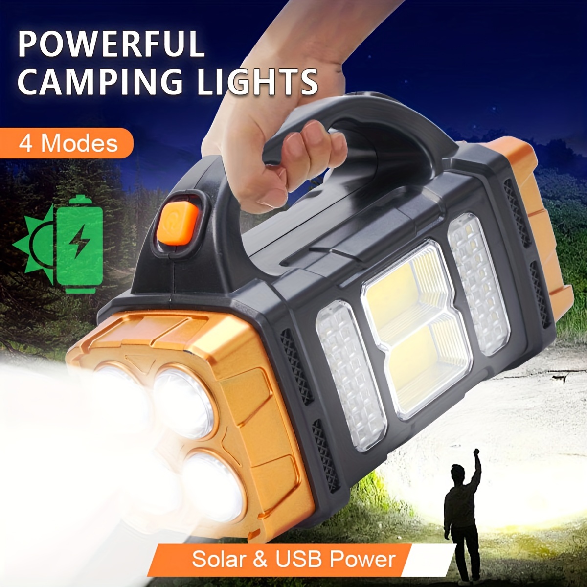 Outdoor Lighting Wire - Senter LED Tenaga Surya Daya Tinggi