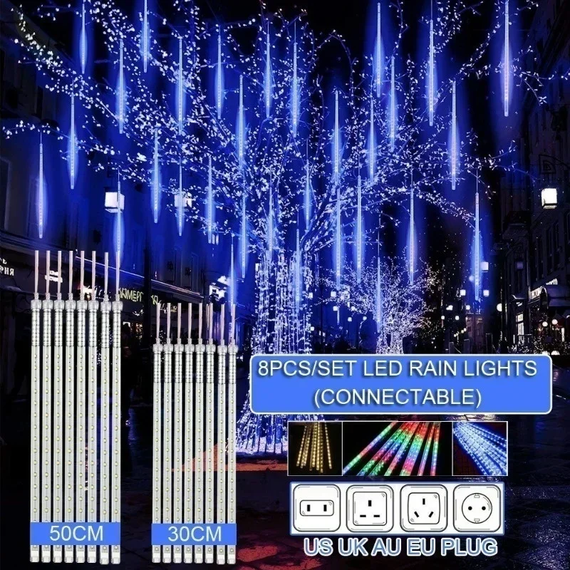 Outdoor Lighting Permanent - Lampu setrip LED 8 tabung hujan
