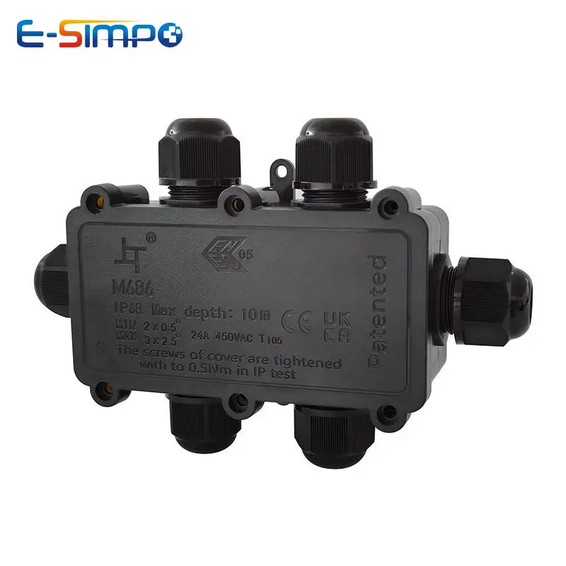 Outdoor Lighting Junction - 6Way 1IN5Out IP68 Kotak Sambungan Kabel