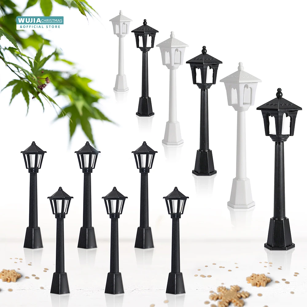 Outdoor Lighting Xmas - Miniatur lampu jalan, 6/12 buah Retro