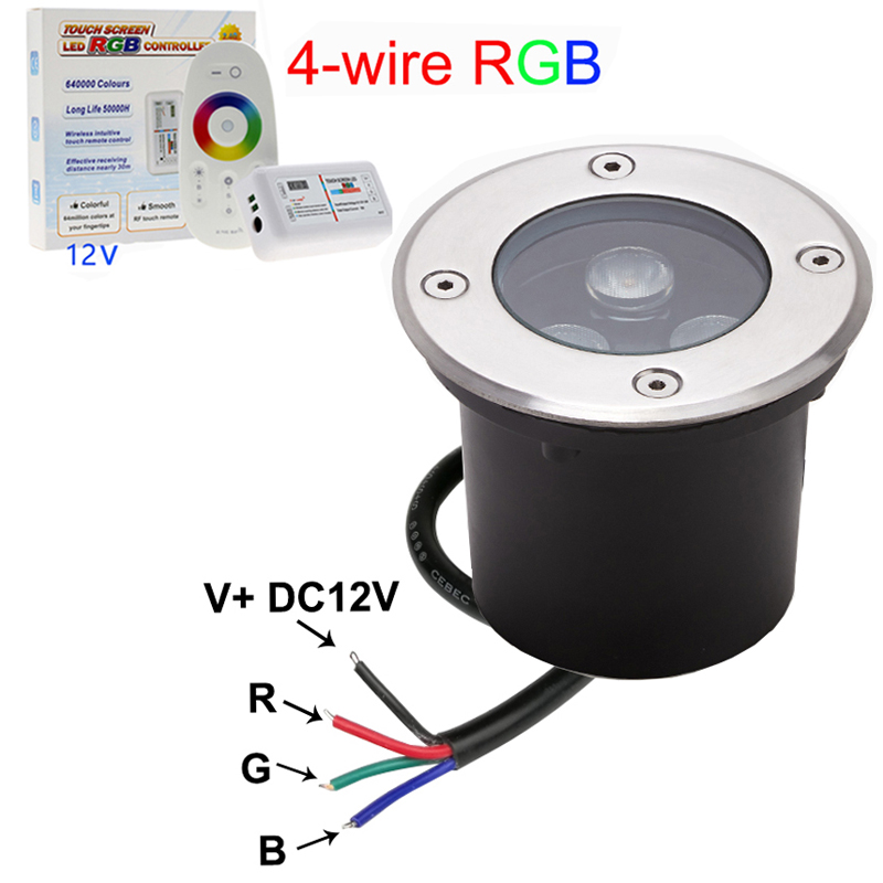 Outdoor Lighting Underground Wiring - Kontrol eksternal 4-kawat RGB LED lampu