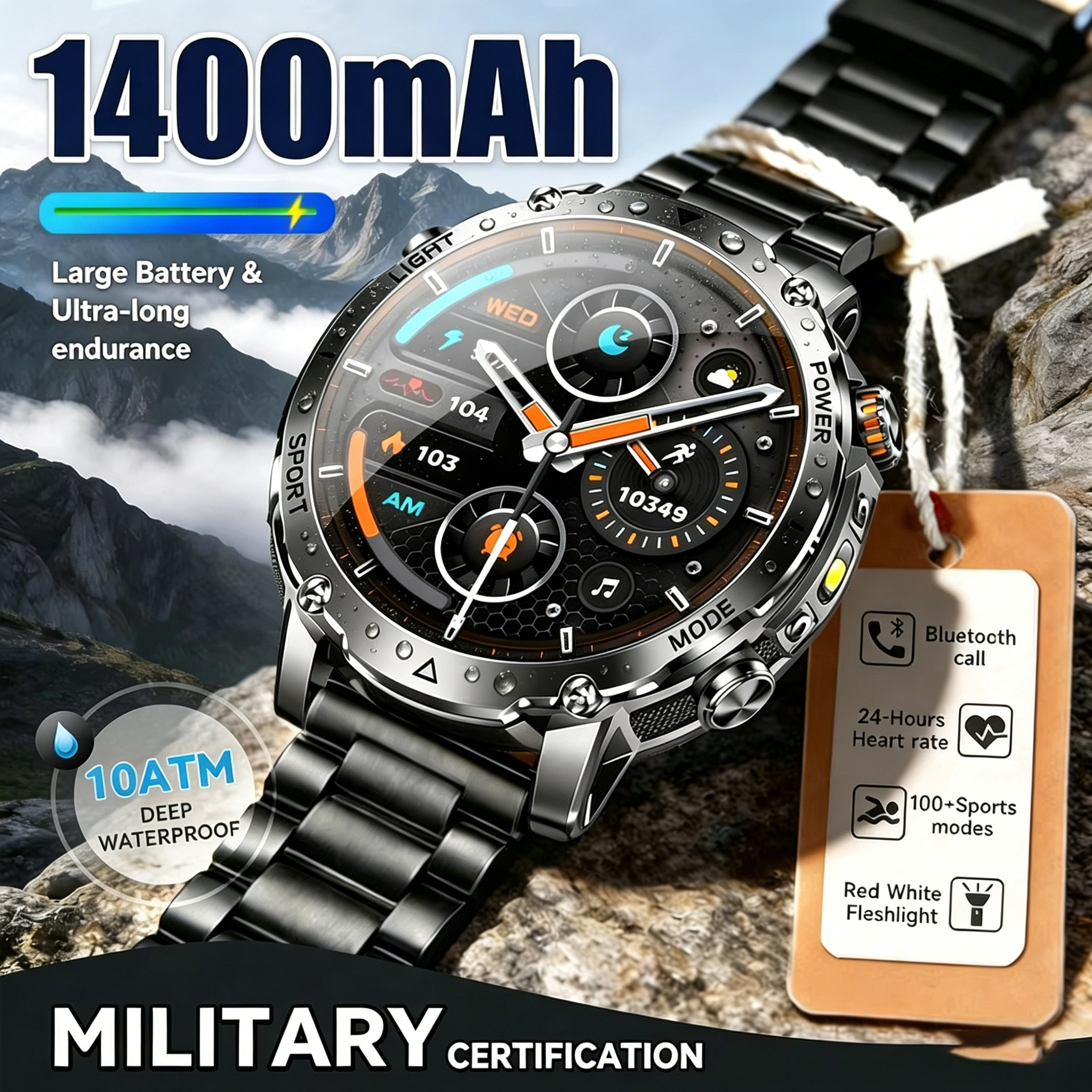 Jam Tangan Pintar Pria 2026 Ba - Outdoor Lighting Battery Operated ulasan dan harga