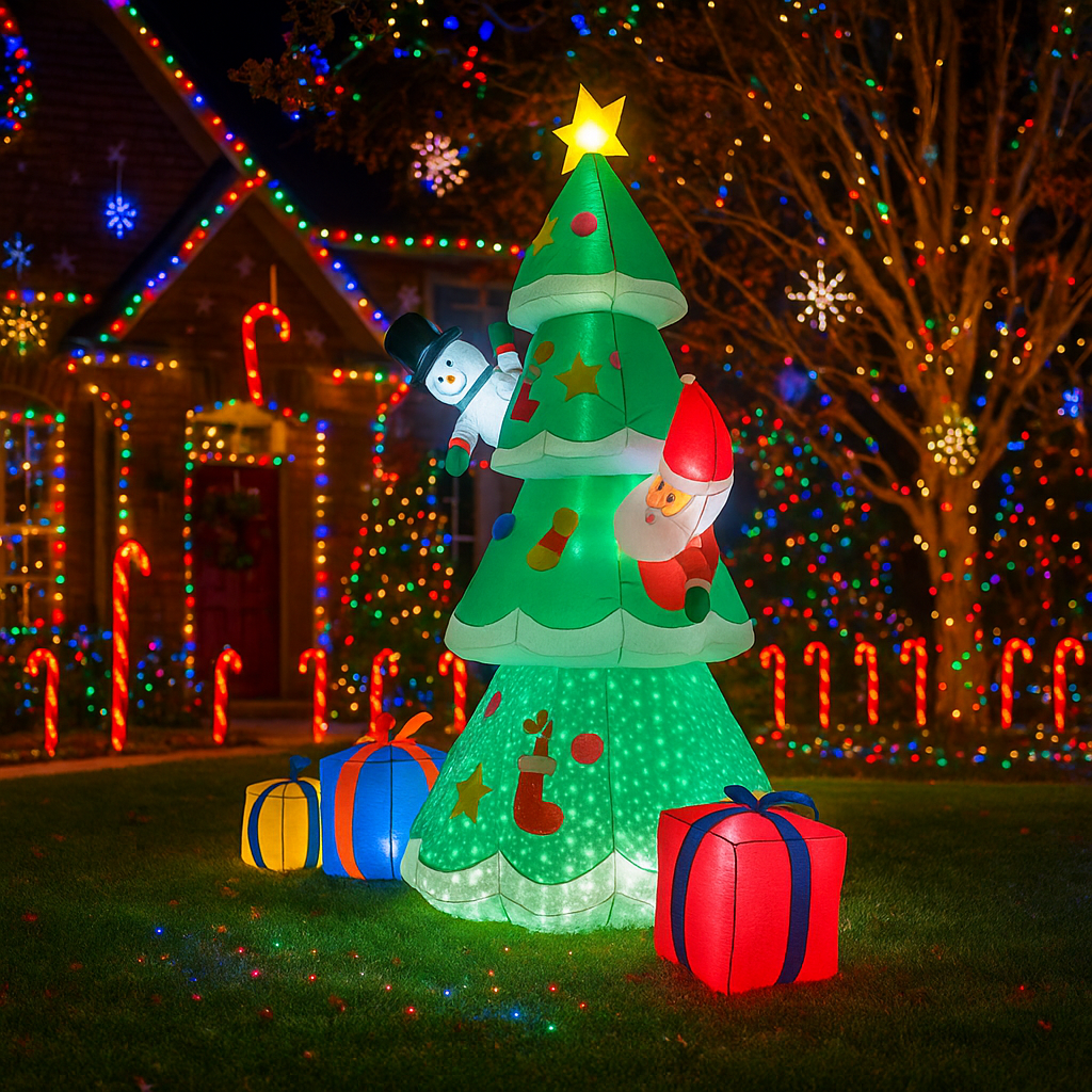 Model Tiup Pohon Natal Manusia - Outdoor Lighting Tree ulasan dan harga