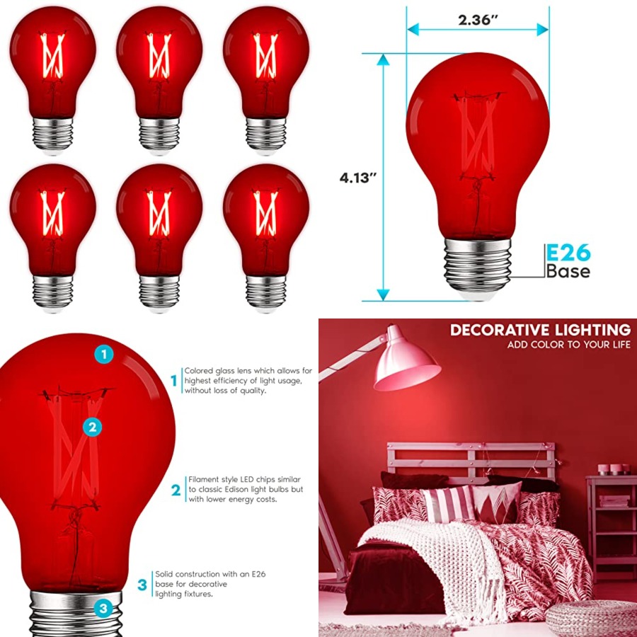 Bohlam Lampu LED Edison A19, S - Outdoor Lighting Decoration ulasan dan harga