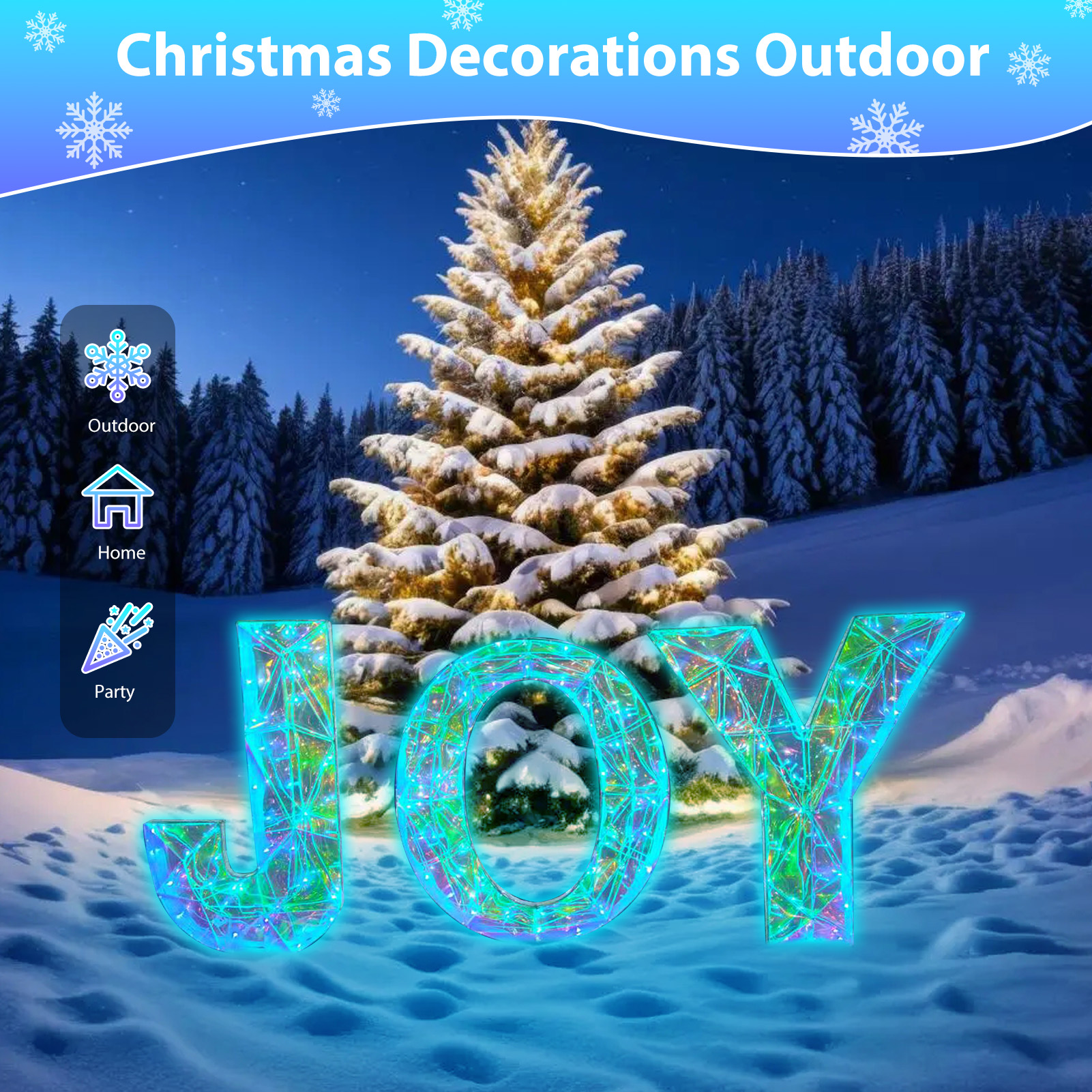 3 Buah Dekorasi Natal Luar Rua - Outdoor Lighting Xmas ulasan dan harga