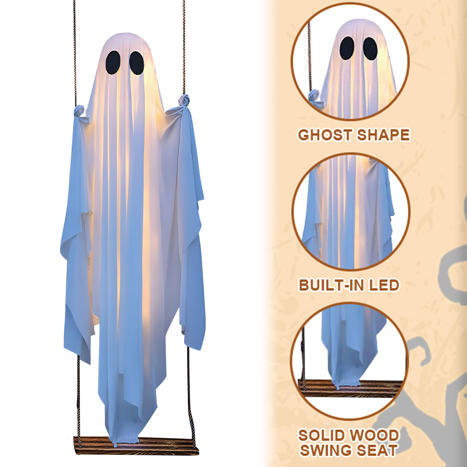 Dekorasi Hantu Gantung Hallowe - Outdoor Lighting Tree ulasan dan harga