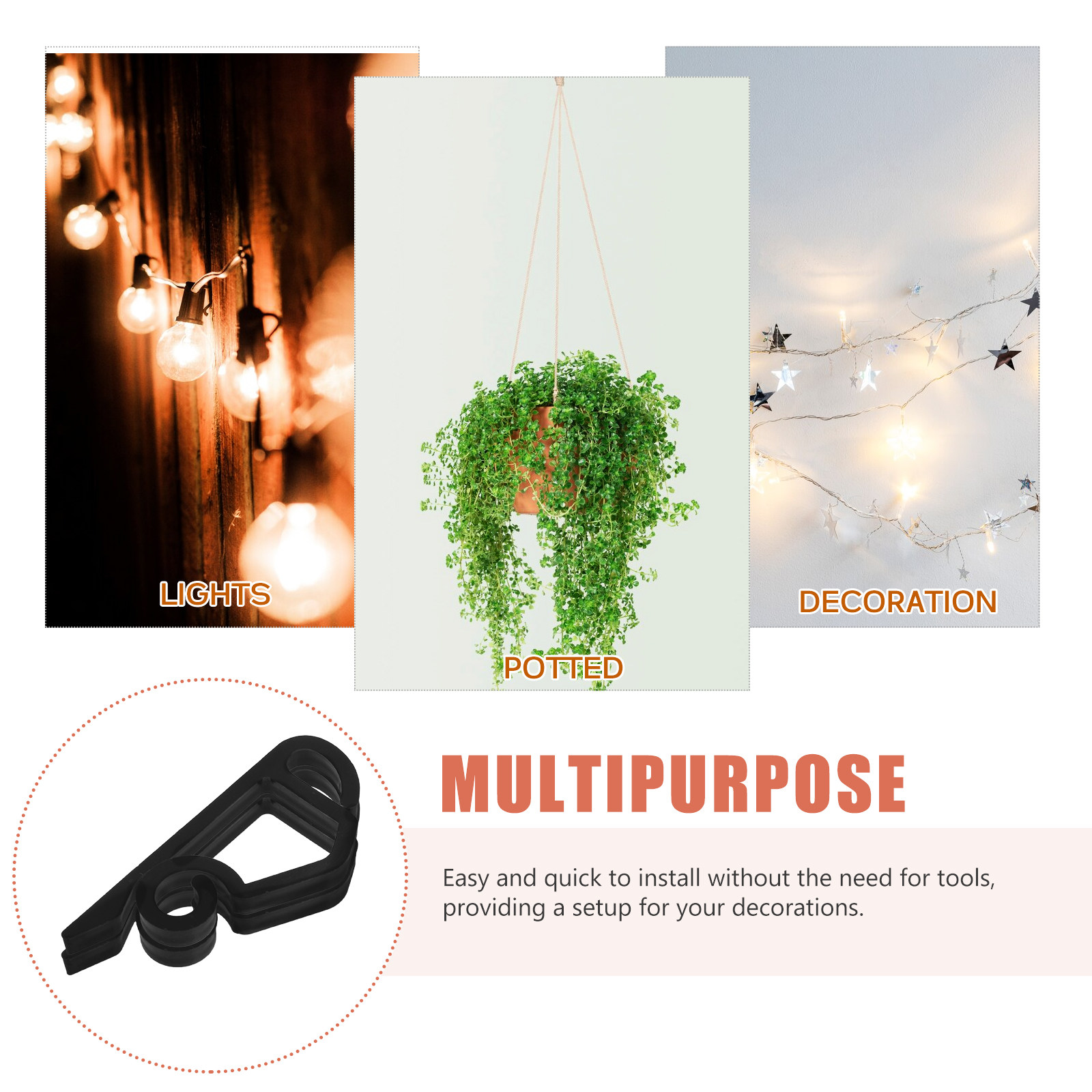 120Pcs Gantungan Sekrup Tahan  - Outdoor Lighting Hooks ulasan dan harga