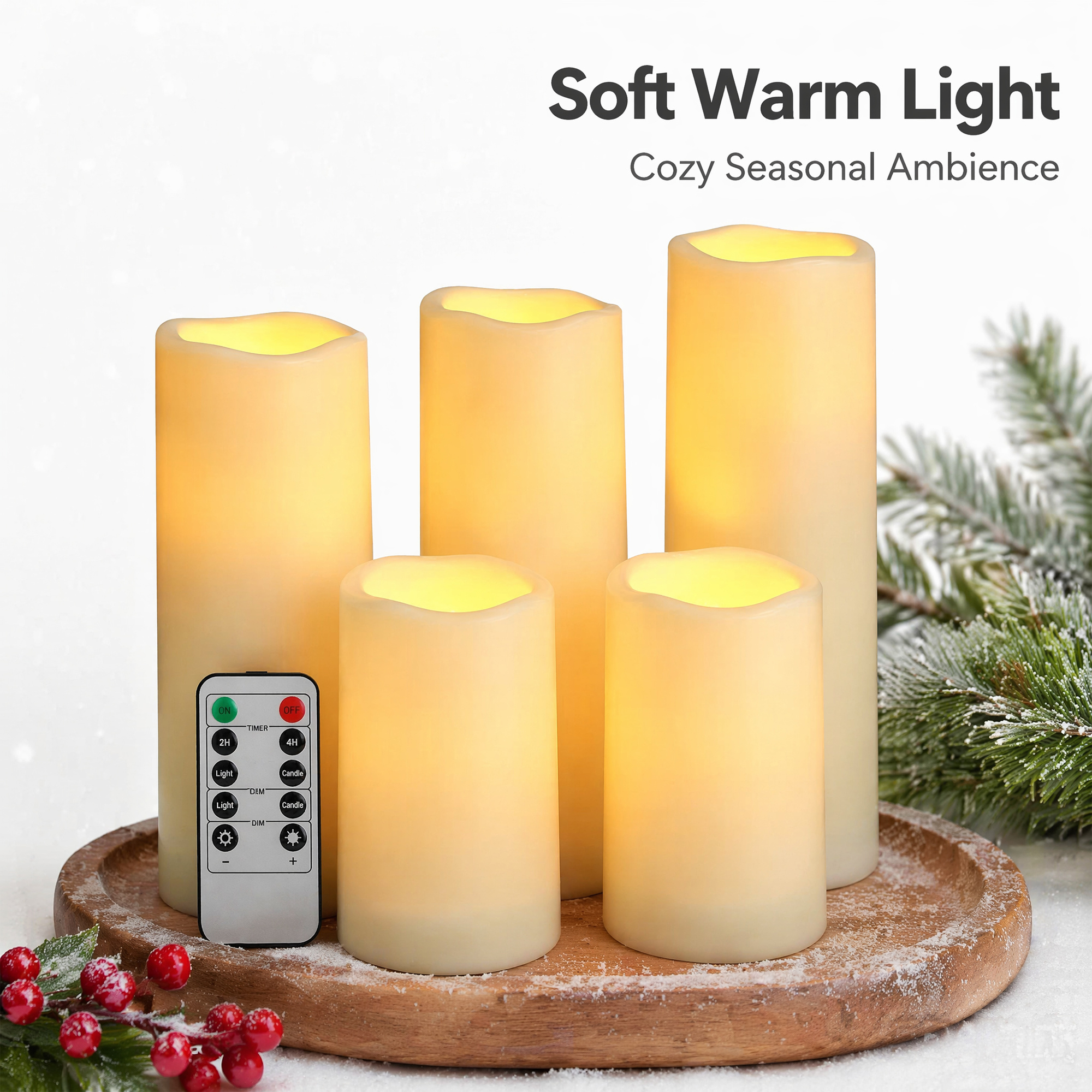 Lilin Pilar LED Tanpa Api Taha - Outdoor Lighting Battery Operated ulasan dan harga
