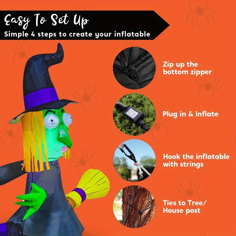 Penyihir Tiup Halloween 4FT de - Outdoor Lighting Tree ulasan dan harga