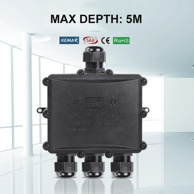 4Way 1In3Out IP68 Tahan Air 4- - Outdoor Lighting Underground Wiring ulasan dan harga