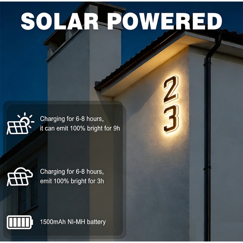 Lampu Nomor Rumah LED Tanda Al - Outdoor Lighting On House ulasan dan harga