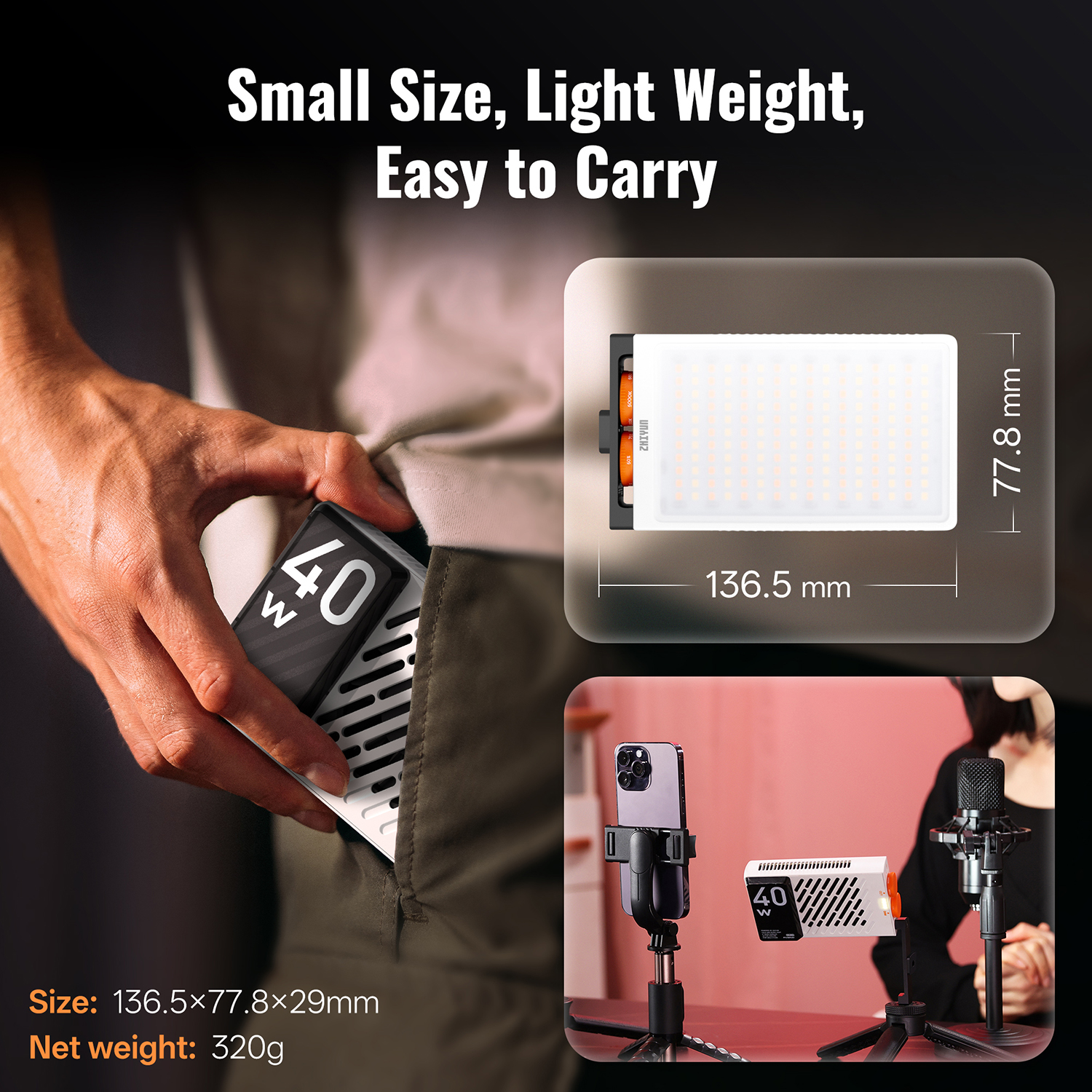 Lampu LED ZHIYUN Official FIVE - Outdoor Lighting Video ulasan dan harga