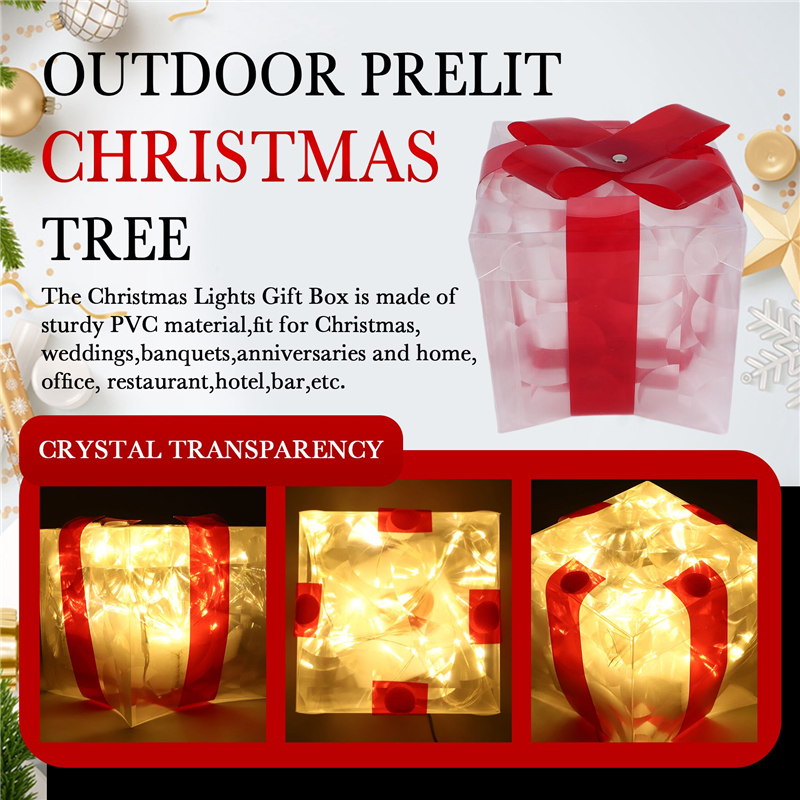 Kotak Hadiah Natal Bercahaya T - Outdoor Lighting Xmas ulasan dan harga