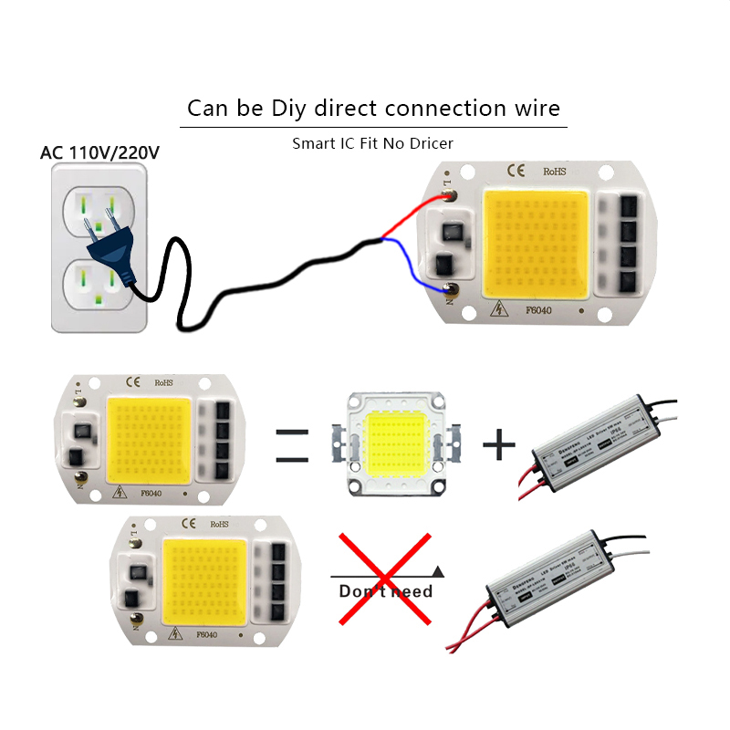 3000K 6000K LED COB Chip Lampu - Outdoor Lighting Diy ulasan dan harga