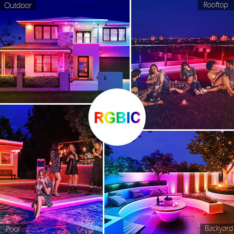 Strip Lampu Warna-warni Tahan  - Outdoor Lighting On House ulasan dan harga