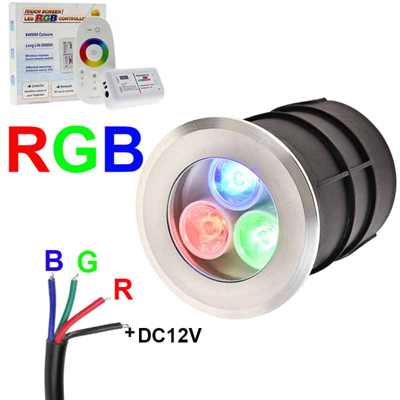 Lampu bawah tanah LED RGB 4 ka - Outdoor Lighting Underground Wiring ulasan dan harga