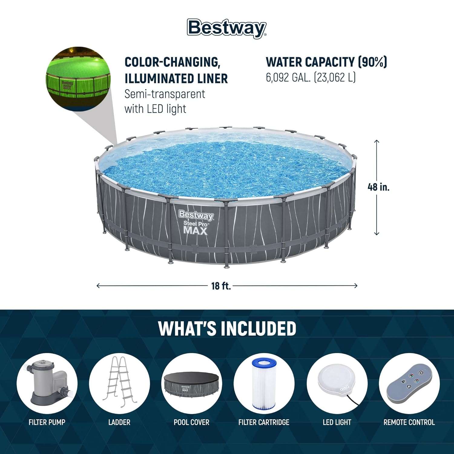 Kolam Renang di Atas Tanah Ste - Outdoor Lighting Around Pool ulasan dan harga