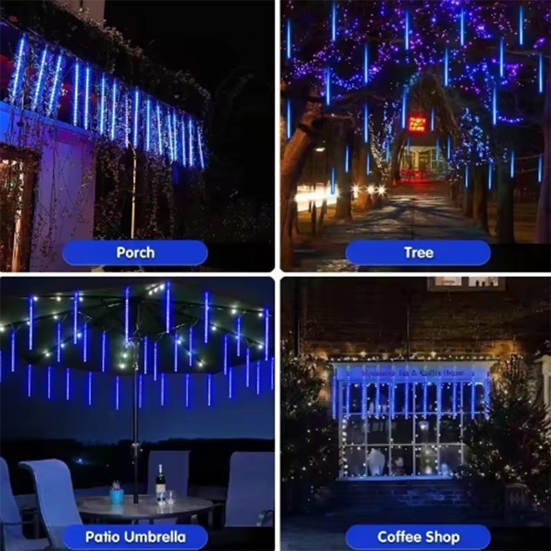 2026 Lampu LED Hujan Meteor Ta - Outdoor Lighting Xmas ulasan dan harga