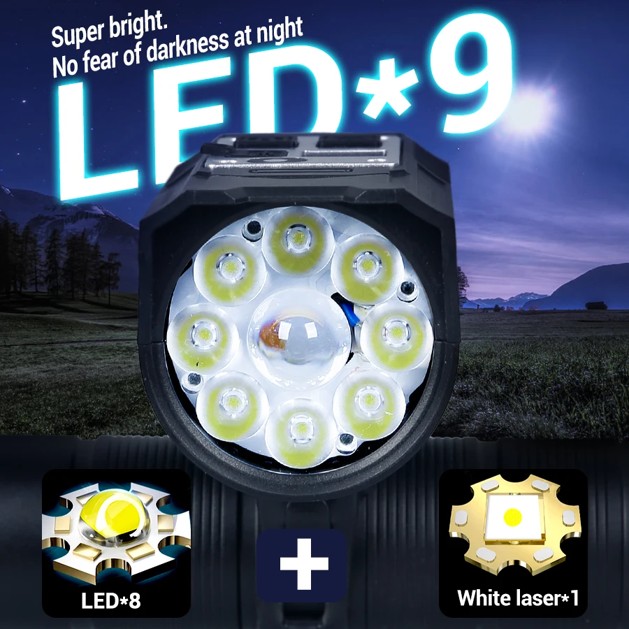 Lampu Depan Sepeda LED 9 Lampu - Outdoor Lighting Permanent ulasan dan harga