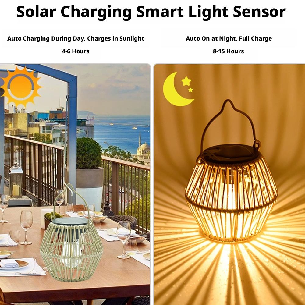 Lampu Rotan Tenaga Surya Tahan - Outdoor Lighting Decoration ulasan dan harga
