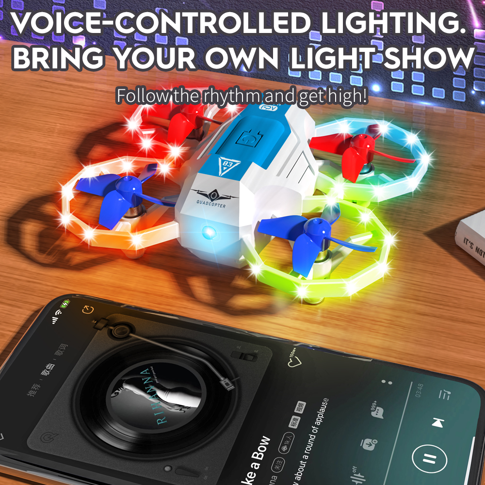 KF601 drone Mini dengan musik  - Outdoor Lighting Battery Operated ulasan dan harga