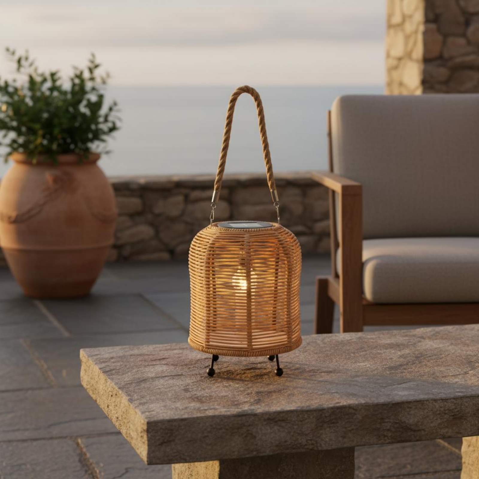 Lentera Tenaga Surya Tenun Tan - Outdoor Lighting Decoration ulasan dan harga