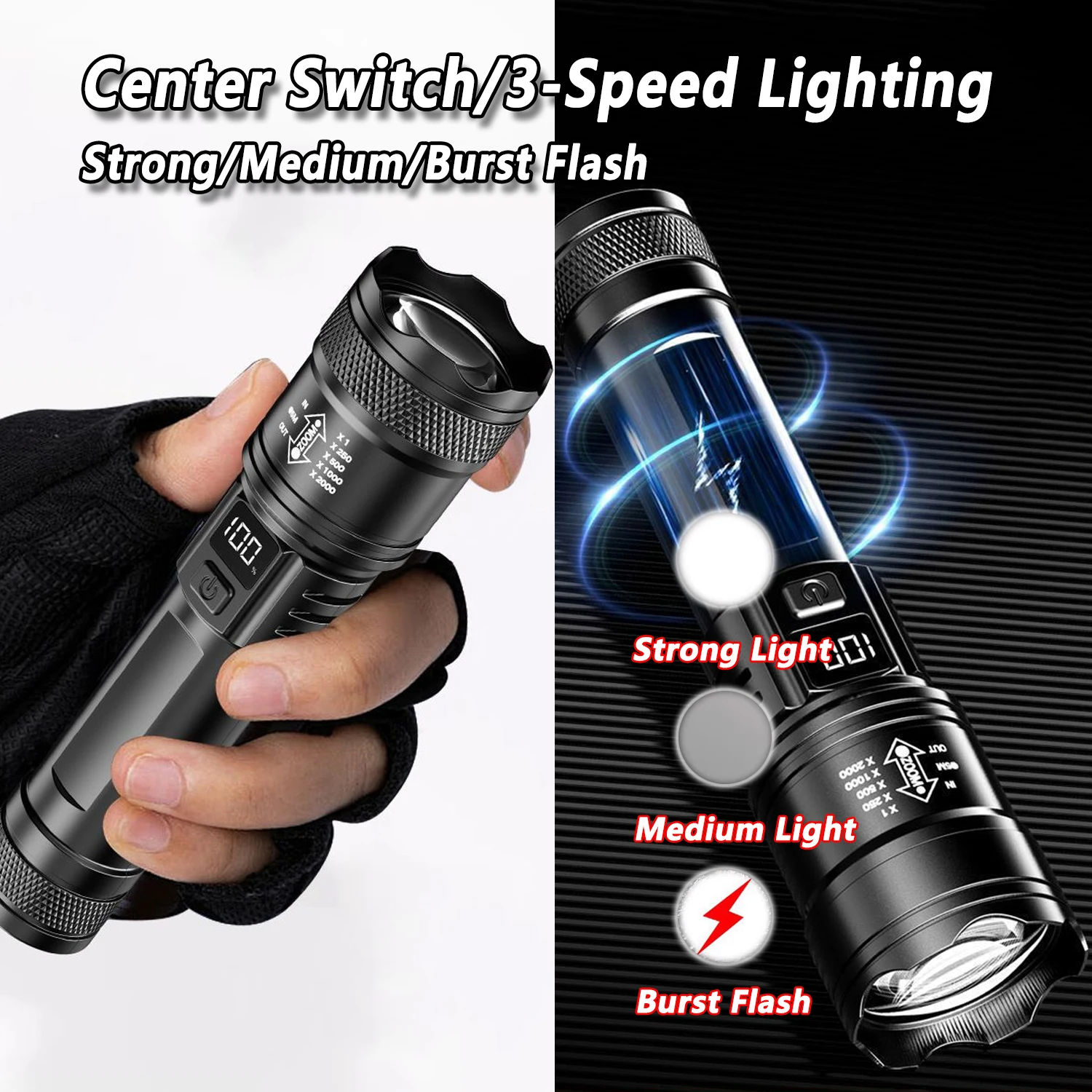Senter LED Ultra Terang 2000LM - Outdoor Lighting Replacement Bulbs ulasan dan harga