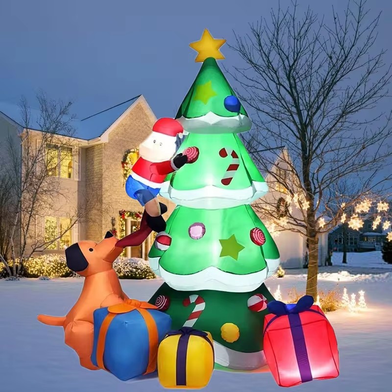 Pohon natal Model tiup 7 kaki  - Outdoor Lighting Tree ulasan dan harga