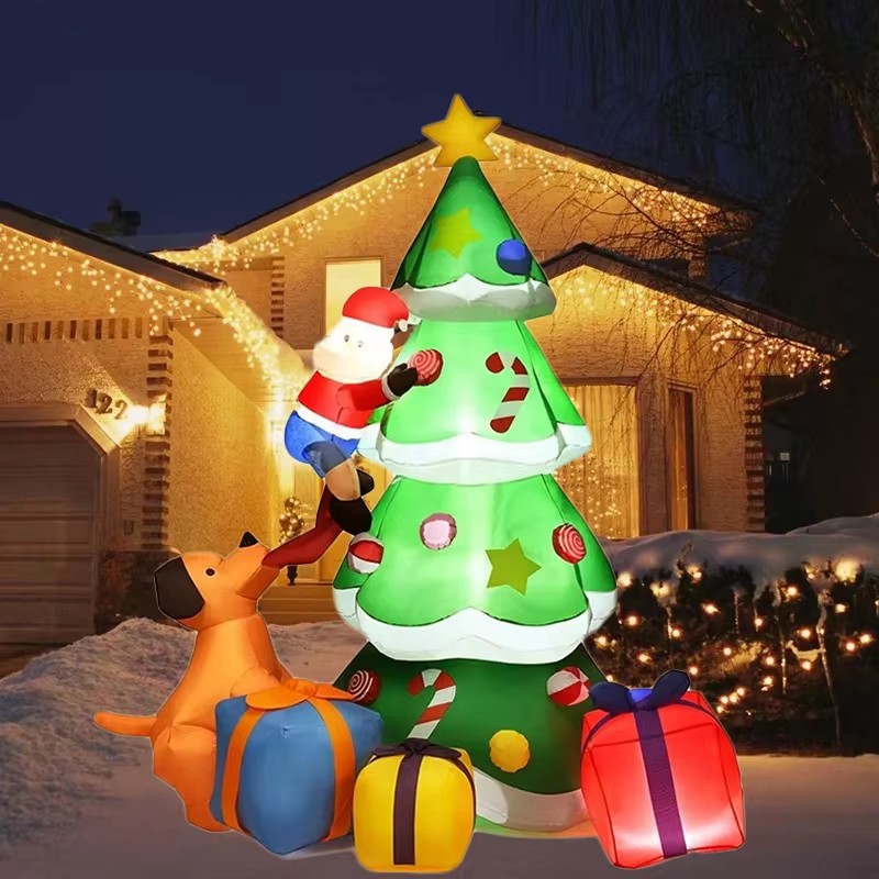 Pohon natal Model tiup 7 kaki  - Outdoor Lighting Tree ulasan dan harga