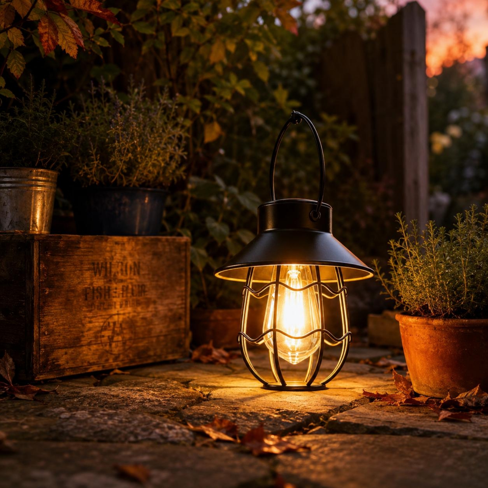 Lampu Lentera Bingkai Bergelom - Outdoor Lighting Decoration ulasan dan harga