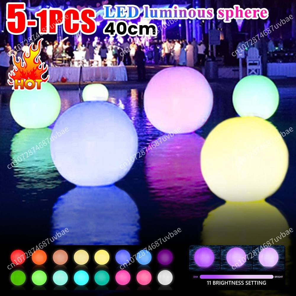 Bola Pantai Tiup 16 Warna LED  - Outdoor Lighting Around Pool ulasan dan harga