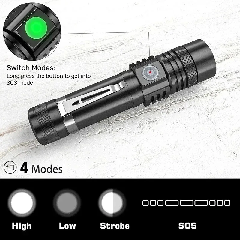 Senter LED T6 Isi Ulang, Sente - Outdoor Lighting On House ulasan dan harga