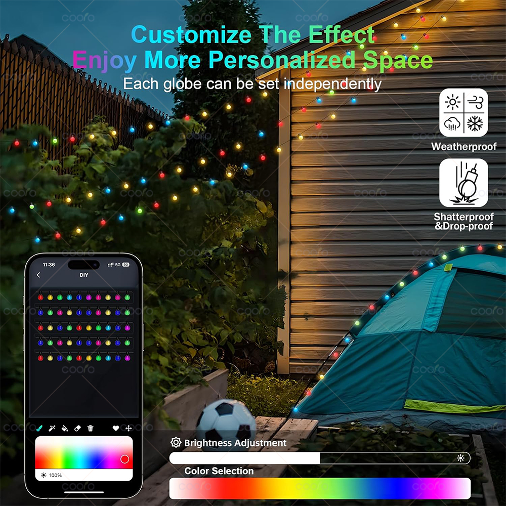 Lampu String bohlam LED G18 wa - Outdoor Lighting Xmas ulasan dan harga