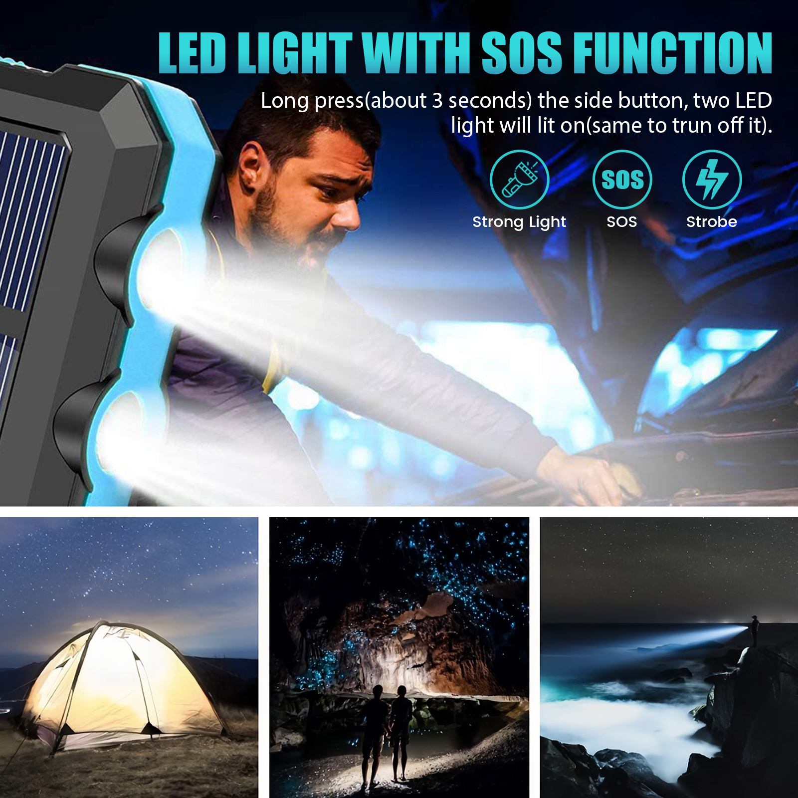 Bank Daya Surya 10000MAh Porta - Outdoor Lighting Permanent ulasan dan harga