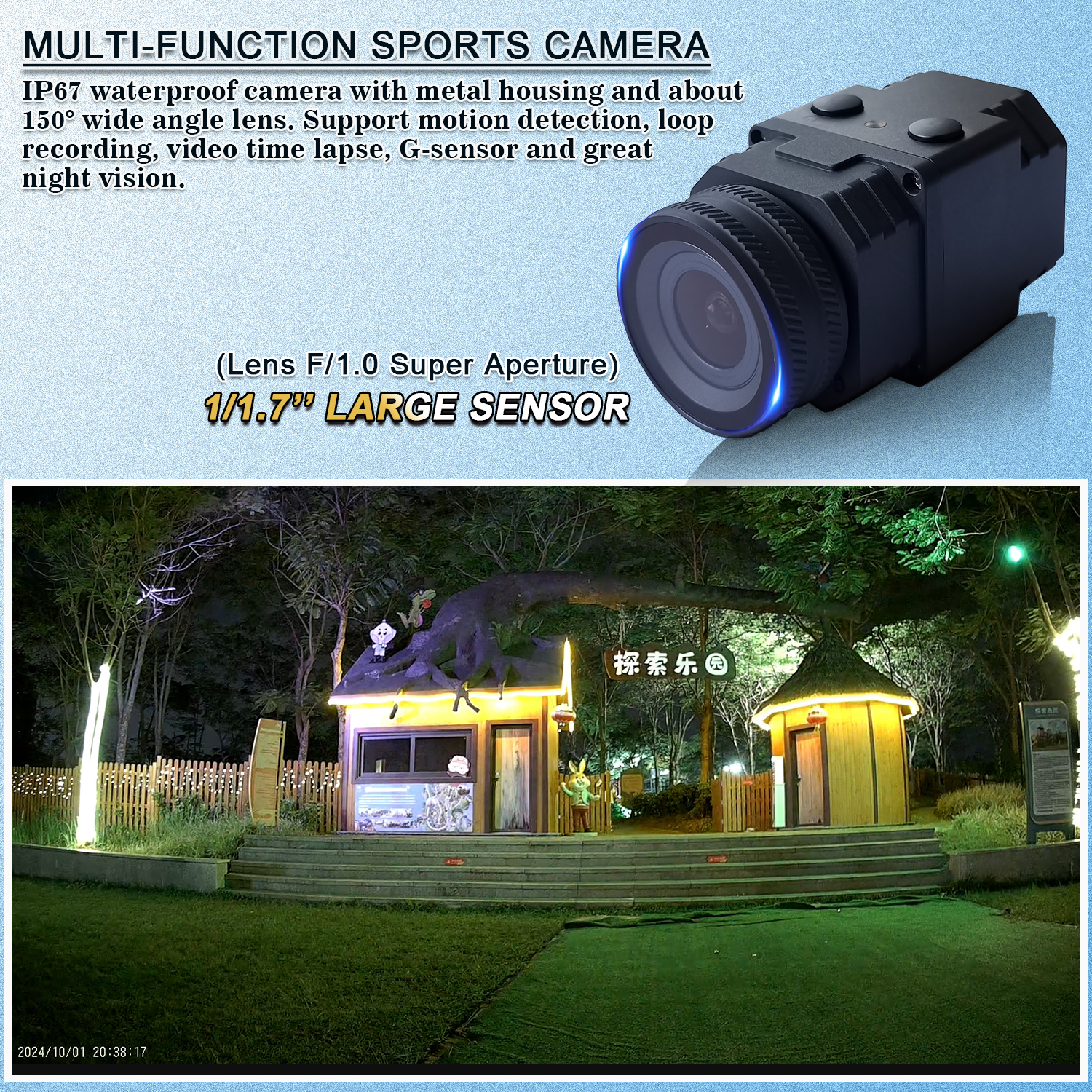 Kamera Aksi Olahraga SLL1 Caha - Outdoor Lighting Video ulasan dan harga